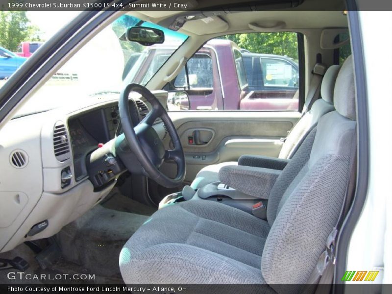 Summit White / Gray 1999 Chevrolet Suburban K1500 LS 4x4
