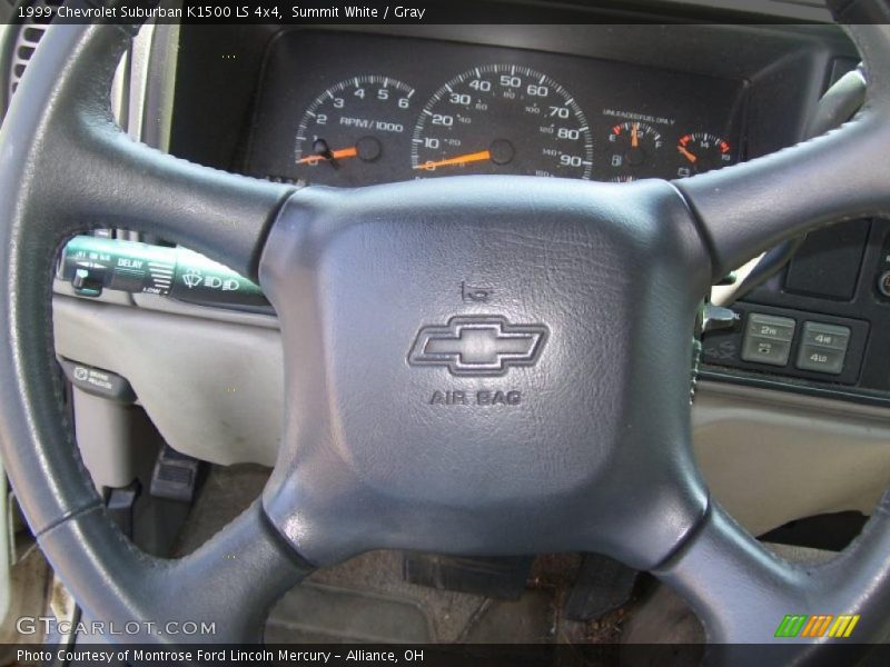 Summit White / Gray 1999 Chevrolet Suburban K1500 LS 4x4