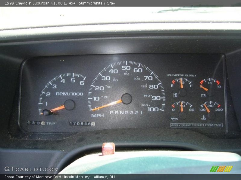 Summit White / Gray 1999 Chevrolet Suburban K1500 LS 4x4