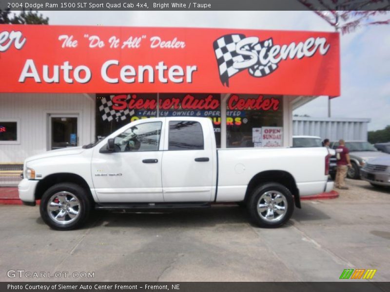 Bright White / Taupe 2004 Dodge Ram 1500 SLT Sport Quad Cab 4x4