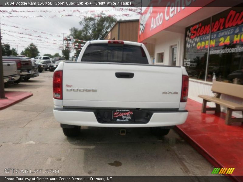 Bright White / Taupe 2004 Dodge Ram 1500 SLT Sport Quad Cab 4x4