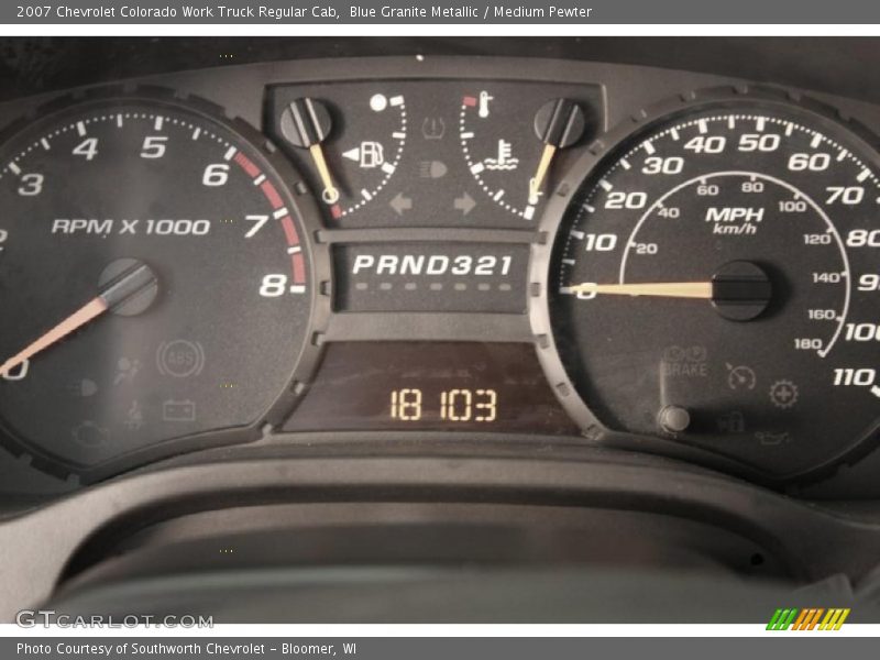 Blue Granite Metallic / Medium Pewter 2007 Chevrolet Colorado Work Truck Regular Cab