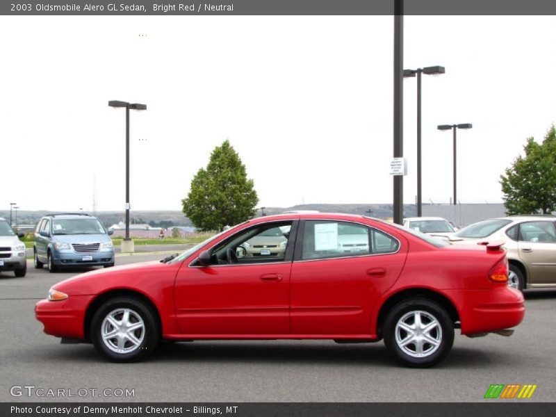 Bright Red / Neutral 2003 Oldsmobile Alero GL Sedan