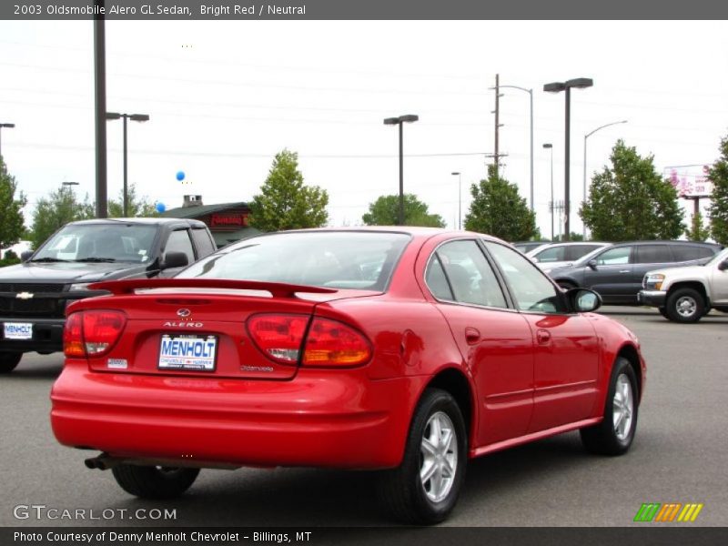 Bright Red / Neutral 2003 Oldsmobile Alero GL Sedan
