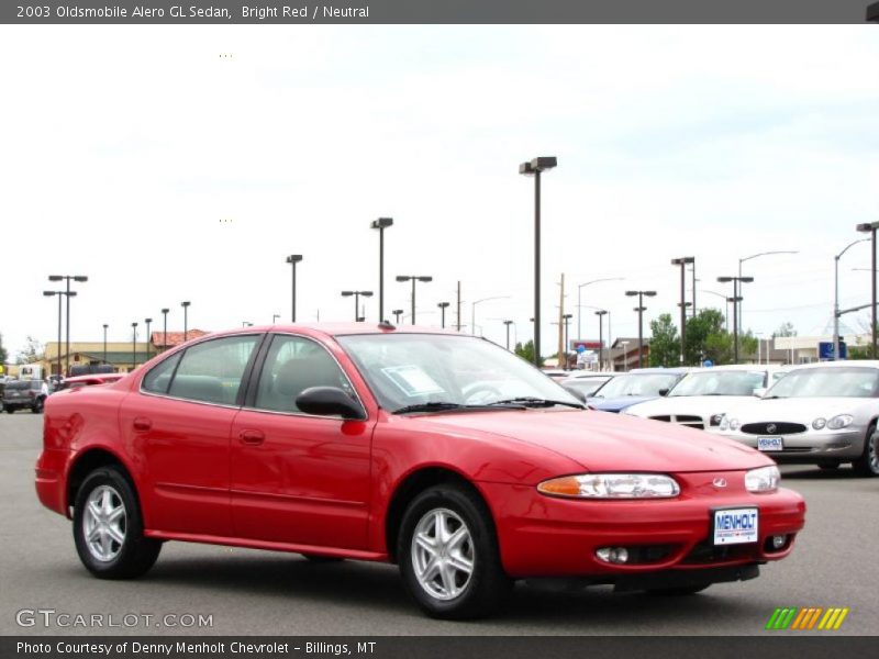 Bright Red / Neutral 2003 Oldsmobile Alero GL Sedan