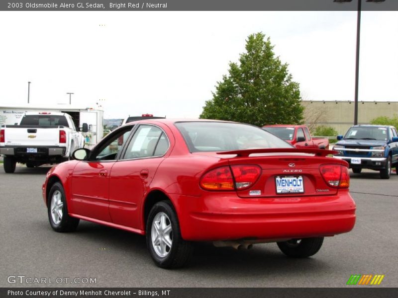 Bright Red / Neutral 2003 Oldsmobile Alero GL Sedan