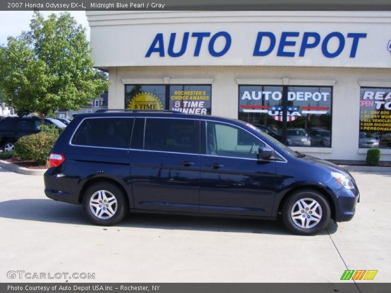 Midnight Blue Pearl / Gray 2007 Honda Odyssey EX-L