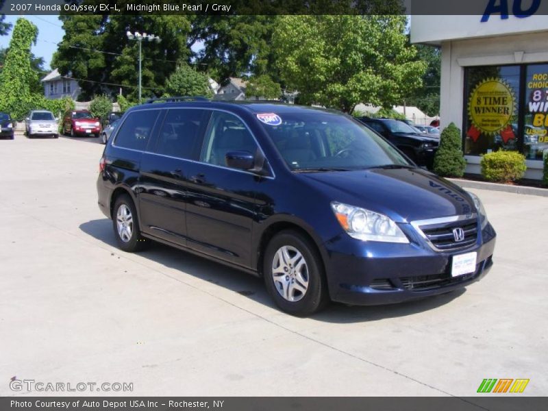 Midnight Blue Pearl / Gray 2007 Honda Odyssey EX-L