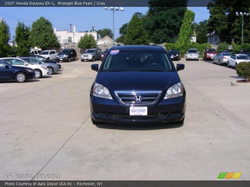 Midnight Blue Pearl / Gray 2007 Honda Odyssey EX-L