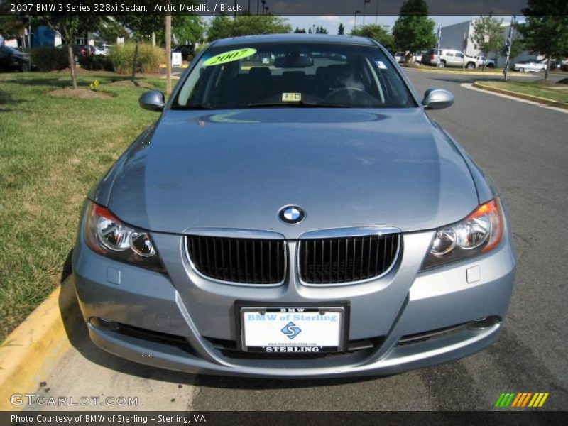Arctic Metallic / Black 2007 BMW 3 Series 328xi Sedan