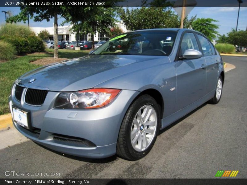 Arctic Metallic / Black 2007 BMW 3 Series 328xi Sedan