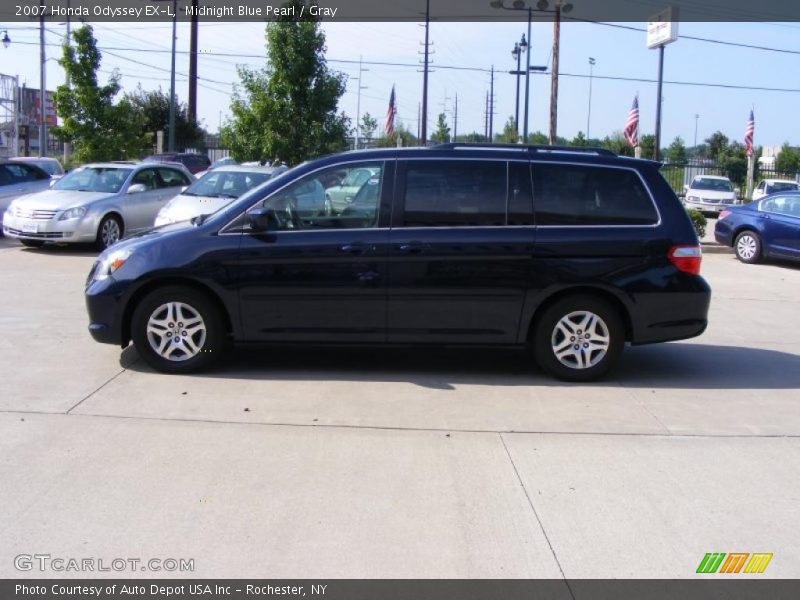 Midnight Blue Pearl / Gray 2007 Honda Odyssey EX-L