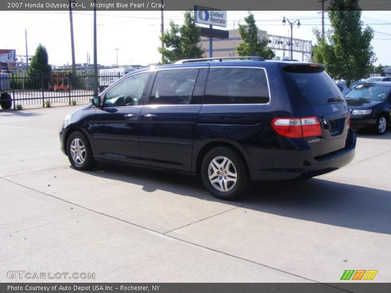 Midnight Blue Pearl / Gray 2007 Honda Odyssey EX-L