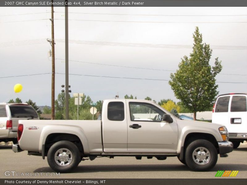 Silver Birch Metallic / Dark Pewter 2007 GMC Canyon SLE Extended Cab 4x4