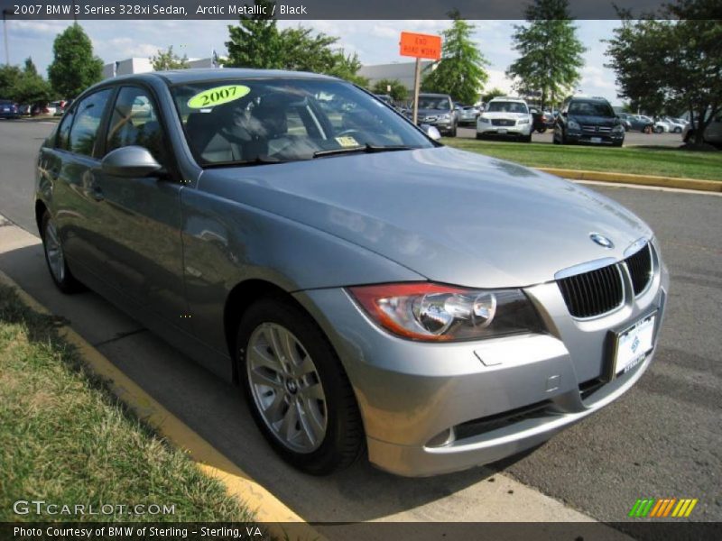 Arctic Metallic / Black 2007 BMW 3 Series 328xi Sedan