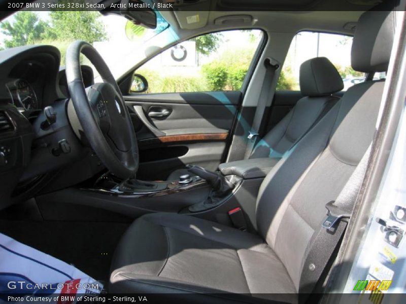 Arctic Metallic / Black 2007 BMW 3 Series 328xi Sedan
