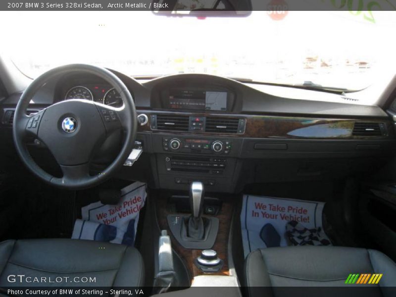 Arctic Metallic / Black 2007 BMW 3 Series 328xi Sedan