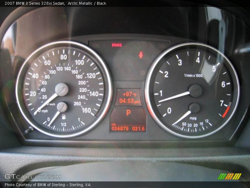 Arctic Metallic / Black 2007 BMW 3 Series 328xi Sedan