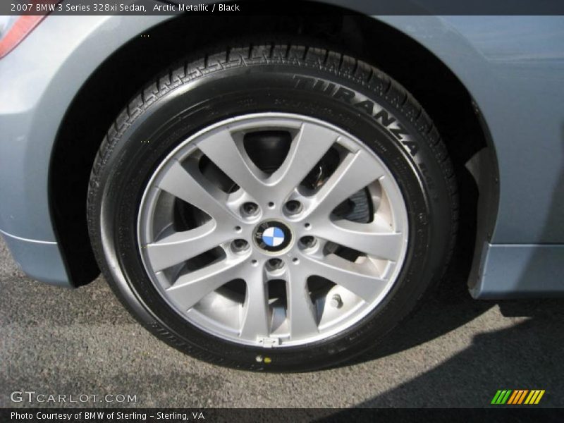 Arctic Metallic / Black 2007 BMW 3 Series 328xi Sedan