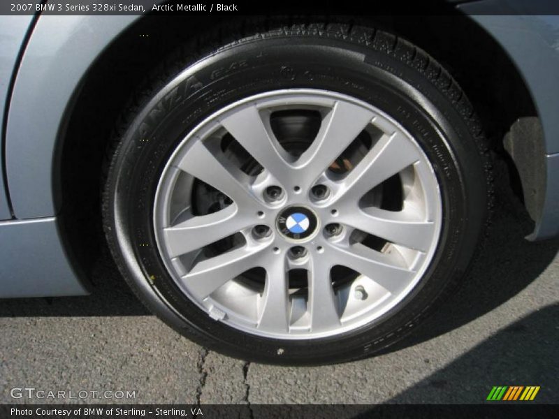 Arctic Metallic / Black 2007 BMW 3 Series 328xi Sedan