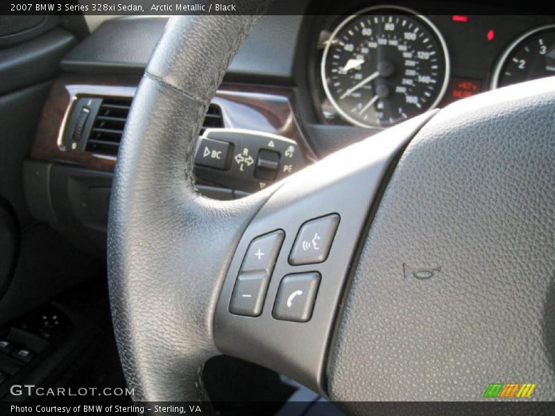 Arctic Metallic / Black 2007 BMW 3 Series 328xi Sedan