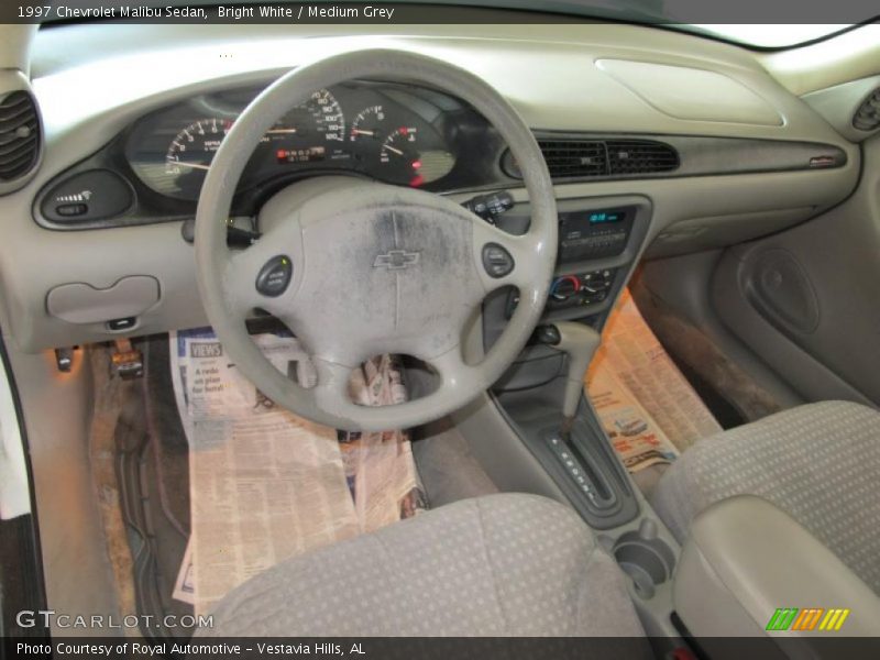 Bright White / Medium Grey 1997 Chevrolet Malibu Sedan