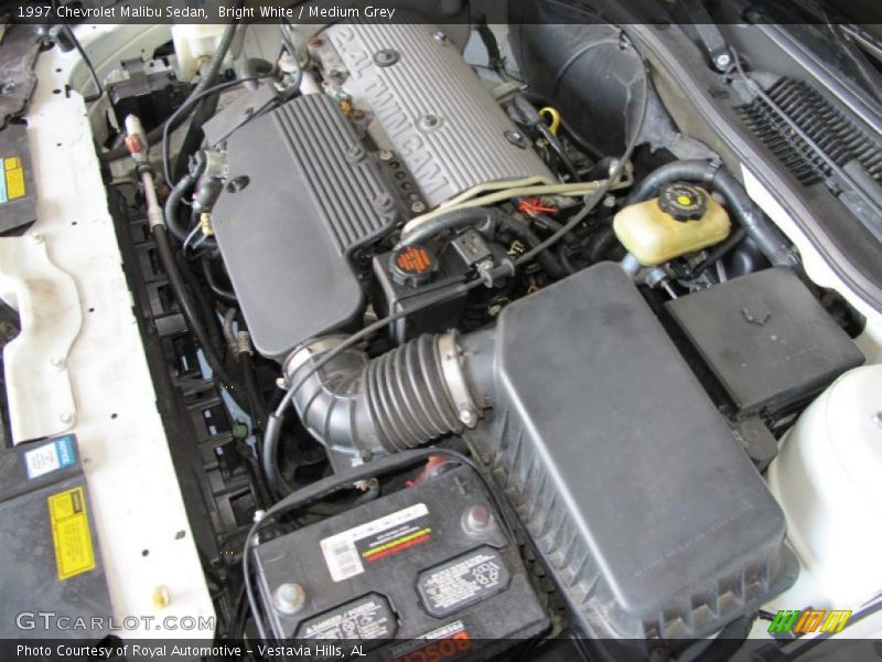 Bright White / Medium Grey 1997 Chevrolet Malibu Sedan
