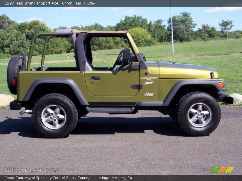 Citron Pearl / Gray 1997 Jeep Wrangler Sport 4x4