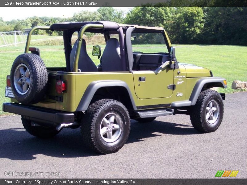 Citron Pearl / Gray 1997 Jeep Wrangler Sport 4x4