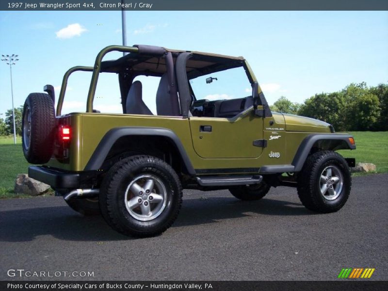 Citron Pearl / Gray 1997 Jeep Wrangler Sport 4x4