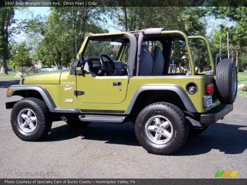 Citron Pearl / Gray 1997 Jeep Wrangler Sport 4x4