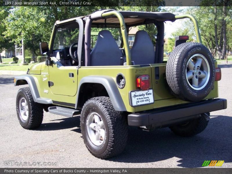 Citron Pearl / Gray 1997 Jeep Wrangler Sport 4x4