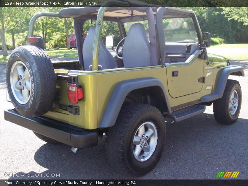 Citron Pearl / Gray 1997 Jeep Wrangler Sport 4x4