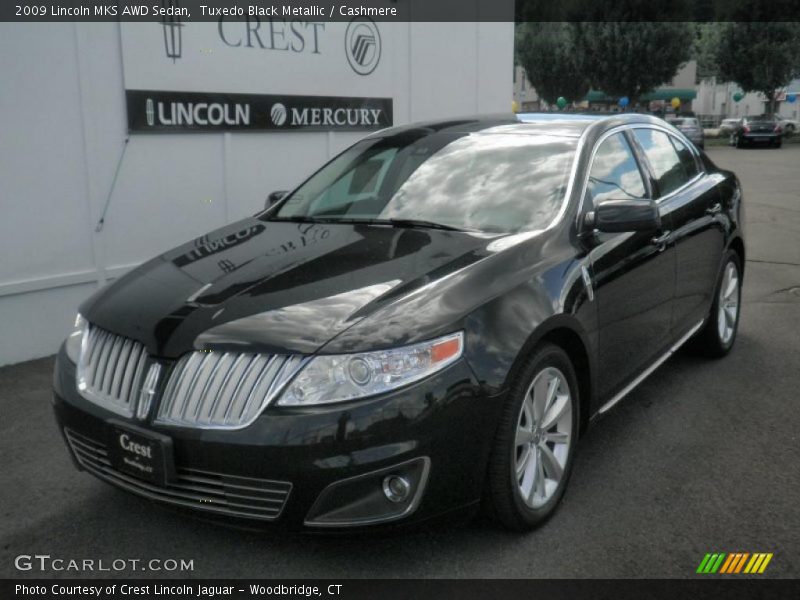 Tuxedo Black Metallic / Cashmere 2009 Lincoln MKS AWD Sedan