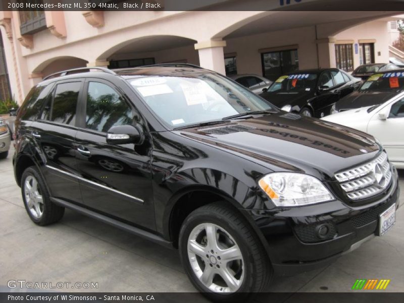 Black / Black 2008 Mercedes-Benz ML 350 4Matic