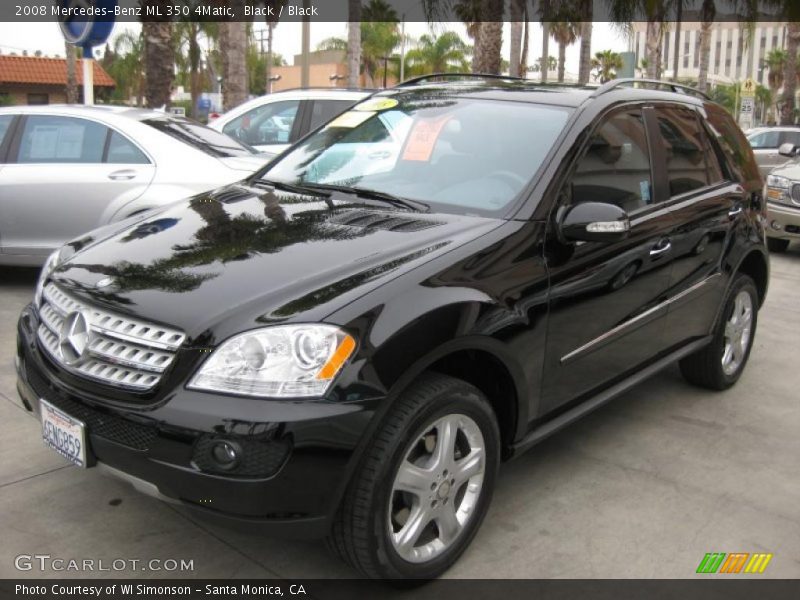 Black / Black 2008 Mercedes-Benz ML 350 4Matic