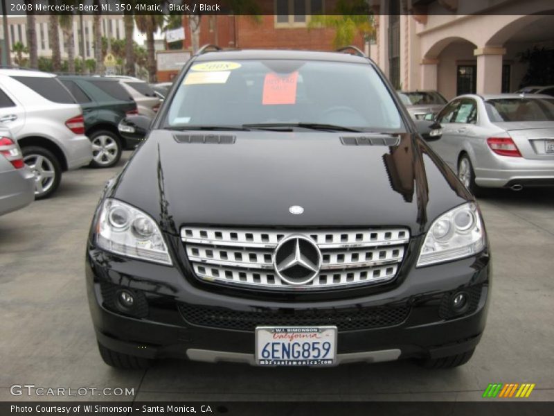 Black / Black 2008 Mercedes-Benz ML 350 4Matic