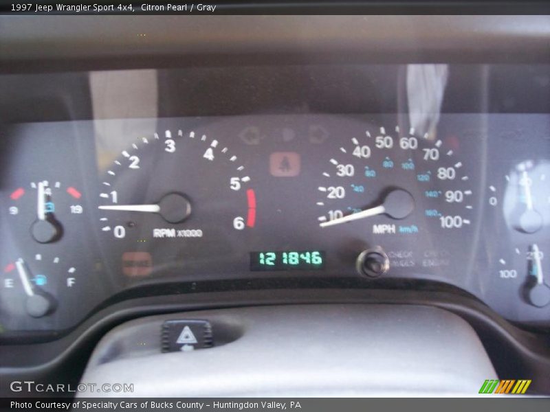 Citron Pearl / Gray 1997 Jeep Wrangler Sport 4x4