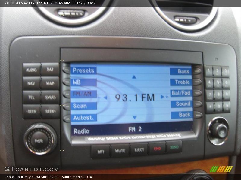 Black / Black 2008 Mercedes-Benz ML 350 4Matic
