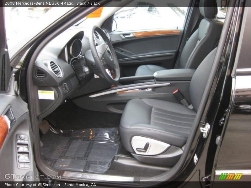 Black / Black 2008 Mercedes-Benz ML 350 4Matic