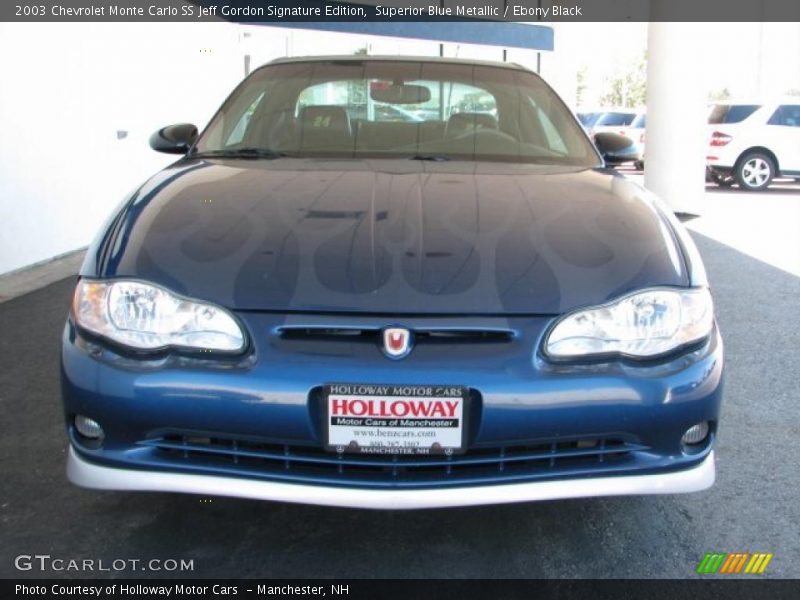 Superior Blue Metallic / Ebony Black 2003 Chevrolet Monte Carlo SS Jeff Gordon Signature Edition