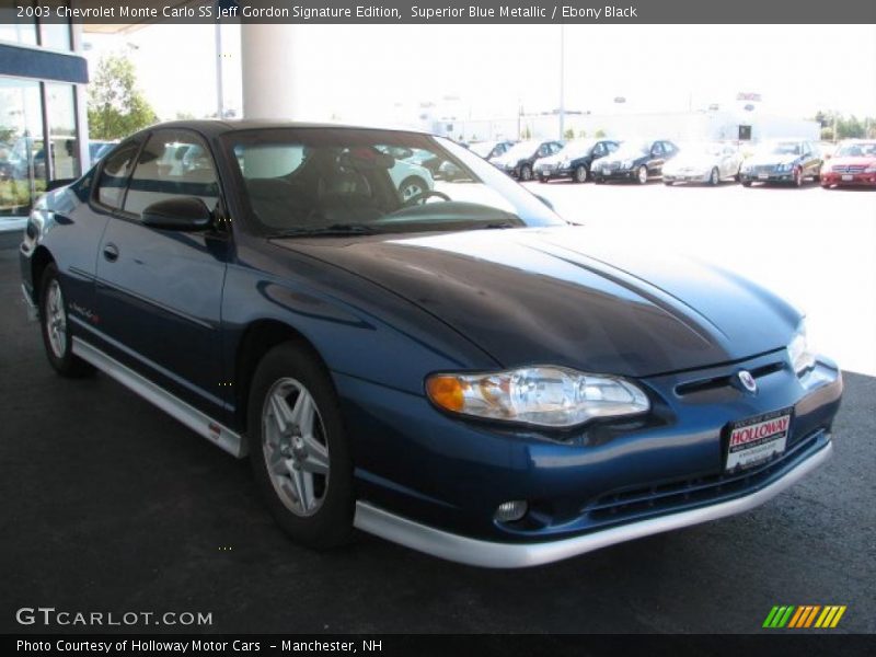 Superior Blue Metallic / Ebony Black 2003 Chevrolet Monte Carlo SS Jeff Gordon Signature Edition