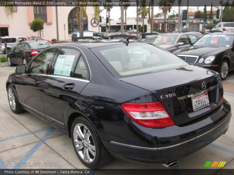 Capri Blue Metallic / Savanna/Cashmere 2008 Mercedes-Benz C 300 Luxury