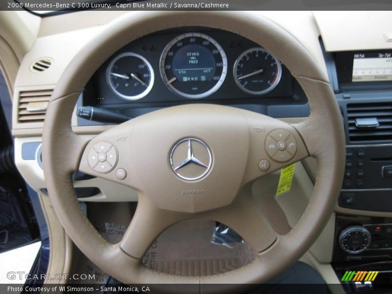 Capri Blue Metallic / Savanna/Cashmere 2008 Mercedes-Benz C 300 Luxury