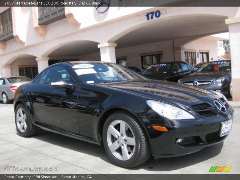 Black / Black 2007 Mercedes-Benz SLK 280 Roadster