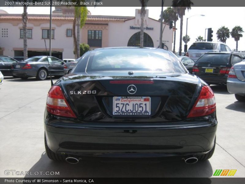 Black / Black 2007 Mercedes-Benz SLK 280 Roadster