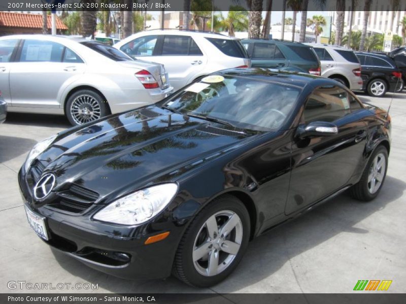 Black / Black 2007 Mercedes-Benz SLK 280 Roadster