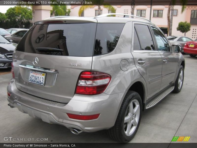 Pewter Metallic / Black 2009 Mercedes-Benz ML 550 4Matic
