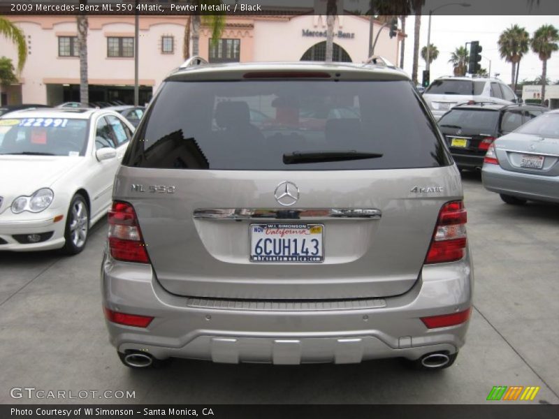 Pewter Metallic / Black 2009 Mercedes-Benz ML 550 4Matic