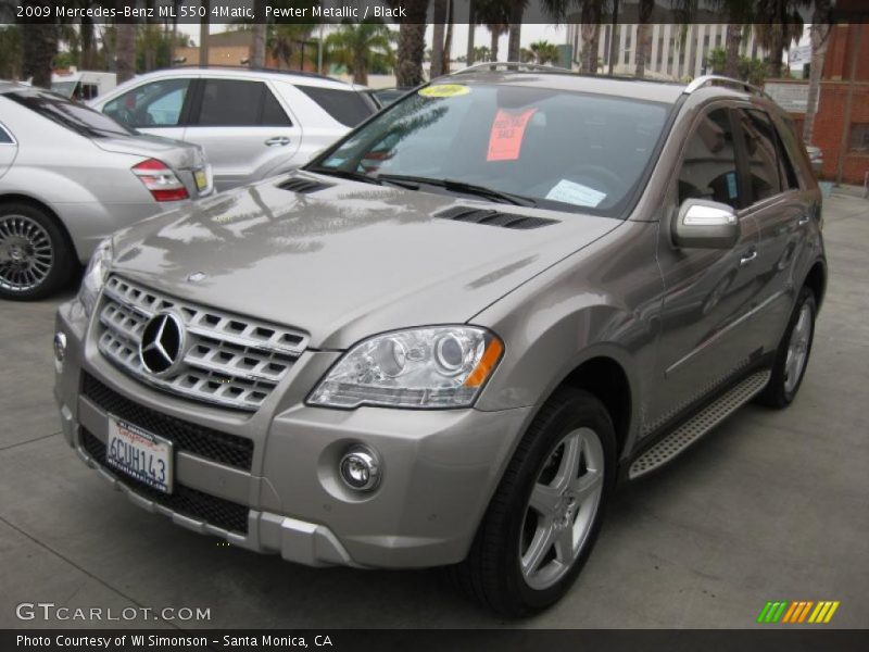 Pewter Metallic / Black 2009 Mercedes-Benz ML 550 4Matic